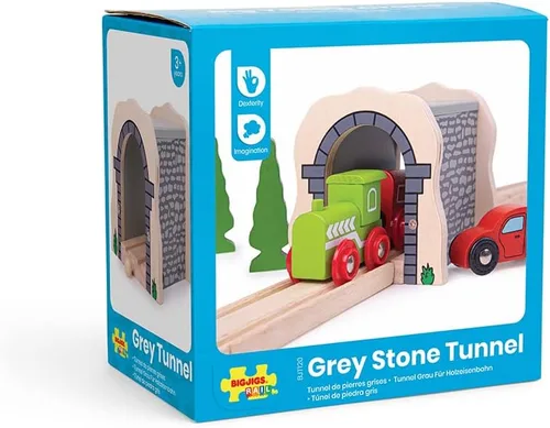 Miniatura 6 de Bigjigs Rail Túnel de piedra gris: otras marcas principales de rieles de madera son compatibles