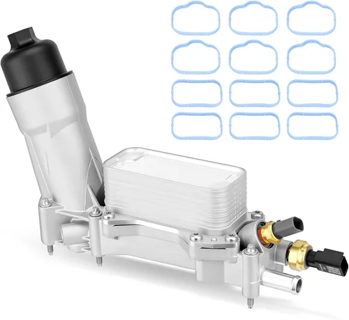Miniatura 8 de 926-959 Carcasa de filtro de aceite de motor de aluminio completo mejorada con enfriadores de aceite y juntas Compatible con Dodge Charger