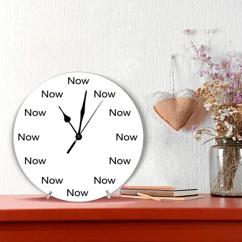 Miniatura 3 de Reloj de pared digital Who Cares Jumbled Numbers Reloj de PVC de 10 x 10 pulgadas, silencioso sin tictac, decorativo para el hogar, cocina, baño
