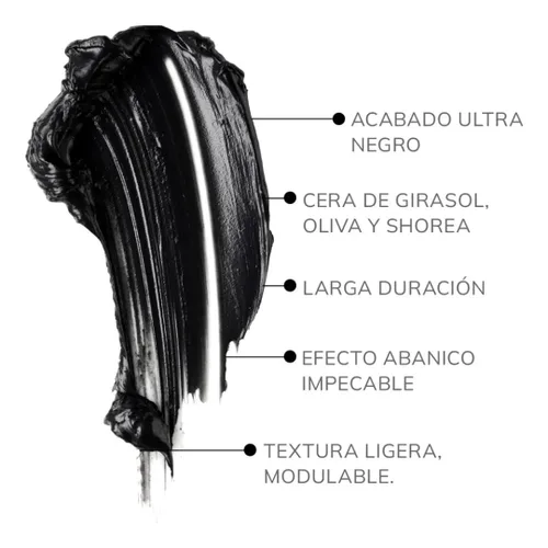 Miniatura 3 de FARMASi Full Blast suaviza e hidrata la máscara de pestañas, maquillaje ultra negro, voluminizante, alargamiento, oliva girasol y cera de Shorea