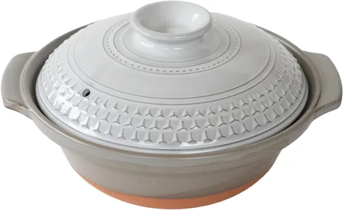 Miniatura 17 de Banko Ware 32781 Clear AKARI Earthenware Pot No. 8 for 2-3 People, M, 59.1 fl oz (1,500 ml), Microwave Oven, Direct Fire, Brown, Made in Japan