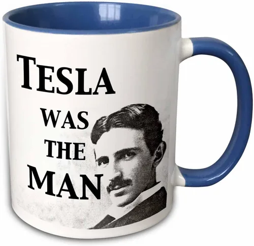 Miniatura 8 de 3dRose Tesla Was The Man - Taza de 11 onzas, color negro