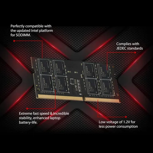 Miniatura 3 de Silicon Power DDR4 8GB 3200MHz (PC4-25600) CL22 SODIMM 260-Pin 1.2V Non-ECC Laptop RAM Memoria para computadora portátil SU008GBSFU320B02AB
