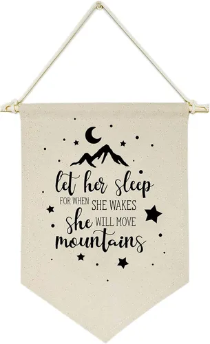 Miniatura 56 de Twinkle Twinkle Little Star - Bandera colgante de lona para pared, regalo para bebé, niños, guardería, habitación de niños, sala de juegos, pancarta