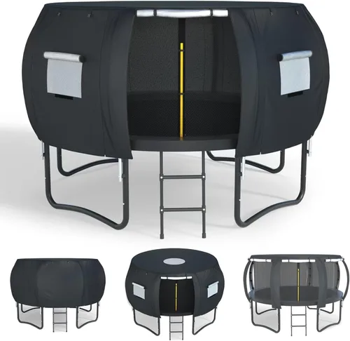 XCZ cubierta de trampolín, tienda de trampolín, con ventanas de ventilación, diseño abierto. Adecuado para trampolines circulares de 8 pies de seis