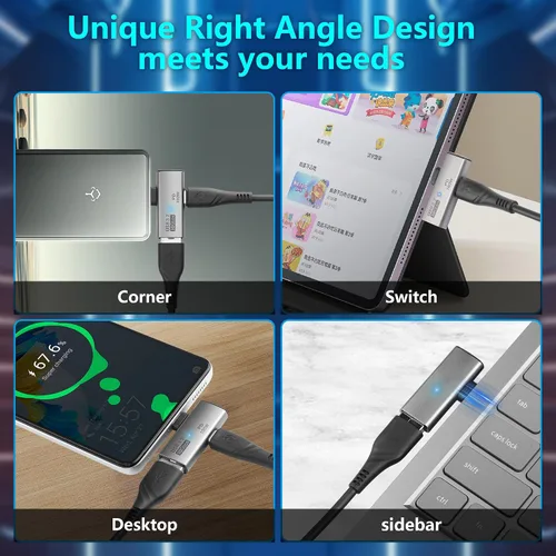 Miniatura 7 de SinLoon USB C a USB 3.2 10Gbps Tipo C a USB A Adaptador OTG hembra y adaptador de fuente de alimentación PD de 100W para el teléfono de la tableta