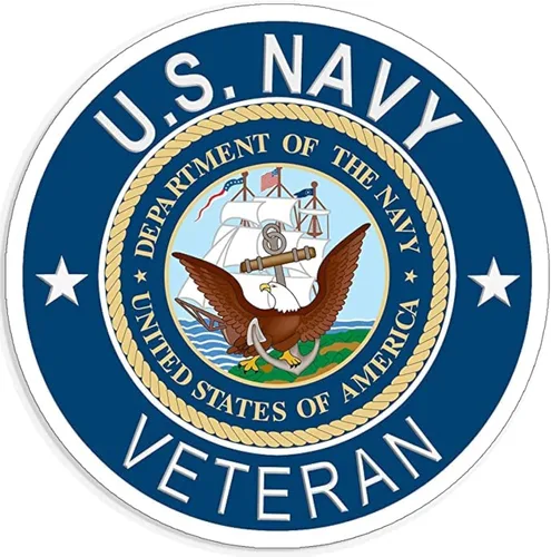 Miniatura 5 de Pegatina redonda de veterano de la Marina de los Estados Unidos