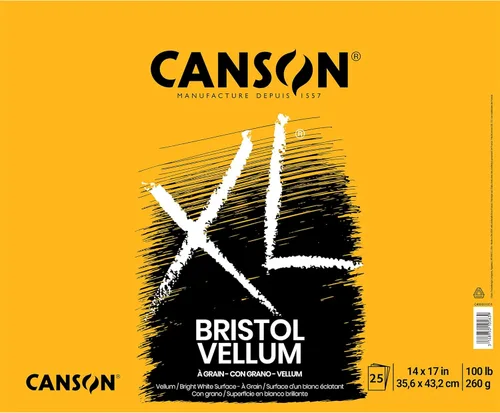 Miniatura 16 de Canson Papel Bristol Serie XL, Liso, Bloc con Tapa Plegable, 9 x 12 pulgadas, 25 Hojas (100lb/260g) - Papel de Artista para Adultos y Estudiantes