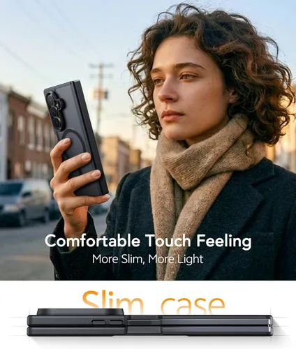 Miniatura 8 de FNTCASE Funda para Samsung Galaxy Z Fold 7: [protección de bisagra] Fundas translúcidas mate [compatible con Magsafe] [Protector de pantalla] Funda