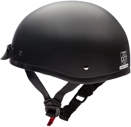 Miniatura 5 de Casco medio de motocicleta DOT Street Legal, M, Negro caucho