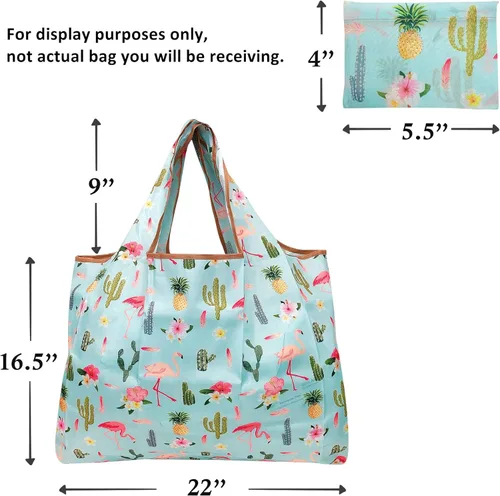Miniatura 6 de allydrew - Bolsas grandes plegables de nailon reutilizables para comestibles, Conchas marinas Seashells