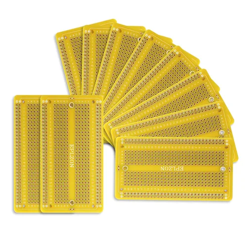 Miniatura 5 de 10 piezas de placa de circuito impreso soldable chapada en oro para proyectos electrónicos de bricolaje aplicable a proyectos de soldadura Azul