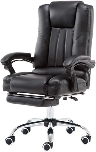 Miniatura 7 de Silla de oficina ejecutiva grande y alta, resistente, capacidad de 200 libras, asiento ancho, ergonómica, respaldo alto, con reposapiés ajustable