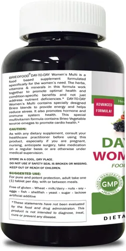Miniatura 3 de Briofood, Multi de mujer a base de alimentos diarios (180 tabletas) con omegas de origen vegetal