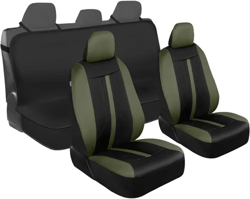 Miniatura 15 de Motor Trend Fundas de Asiento de Coche de Tela Gris para Asientos Delanteros – Fundas de Asiento Tipo Bucket Automotrices Premium, Hechas