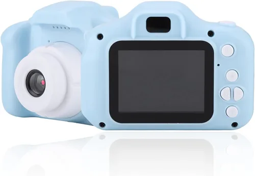 Miniatura 5 de Cámara para niños en miniatura barata para cámaras Pequeña portátil digital desechable pequeño mini video de juguete y alrededores (azul)