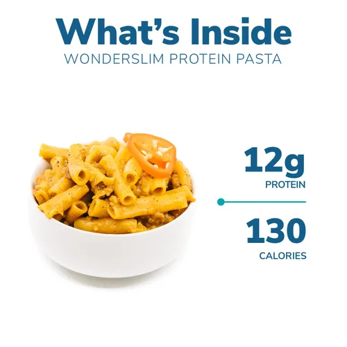 Miniatura 2 de Pasta de proteína WonderSlim, Queso Picante, 130 Calorías, 12g de Proteína (7 unidades)