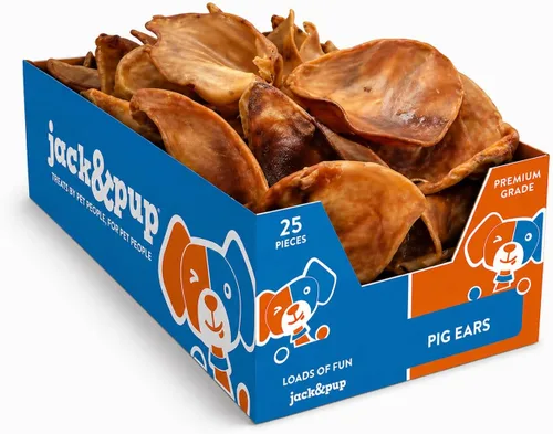 Miniatura 10 de Jack & Pup Astillas de orejas de cerdo (1 libra) – Masticables naturales de primera calidad para perros, orejas de cerdo, golosinas saludables