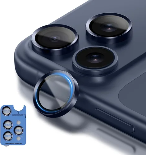 Miniatura 9 de Protector de lente de cámara para iPhone 17 Pro Max, vidrio templado 9H con marco de aleación de aluminio, compatible con iPhone 17 Pro/16 Pro