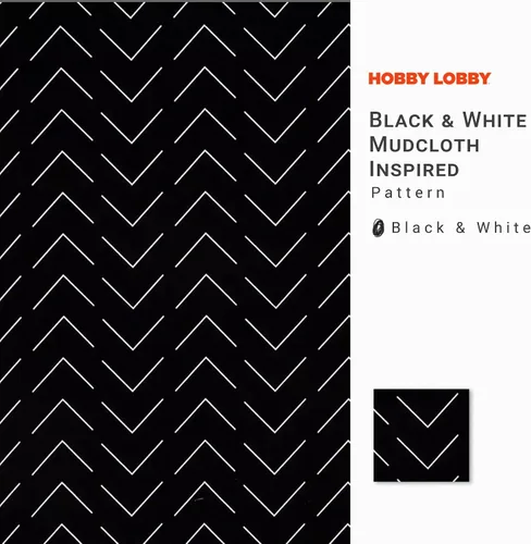 Miniatura 2 de Hobby Lobby Tela de algodón blanco y negro – 1 yarda – Tela ligera precortada para coser ropa, artículos para el hogar y otros accesorios
