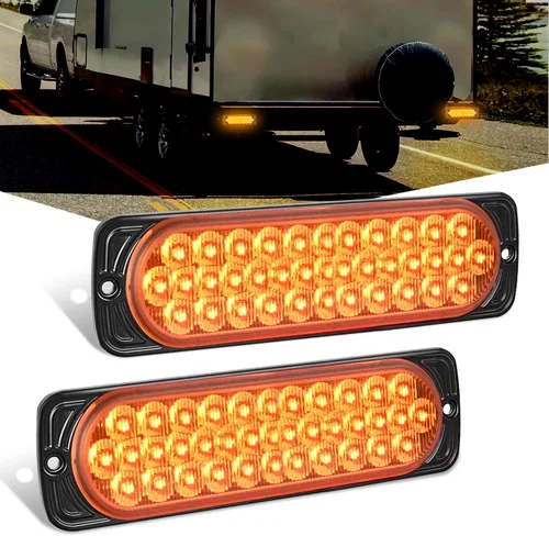 Miniatura 16 de Nilight Luz Trasera Ovalada para Remolque de 6 Pulgadas, 6 Piezas, Roja y Blanca, 10 LED con Arandelas y Conectores de Montaje Empotrado, IP67