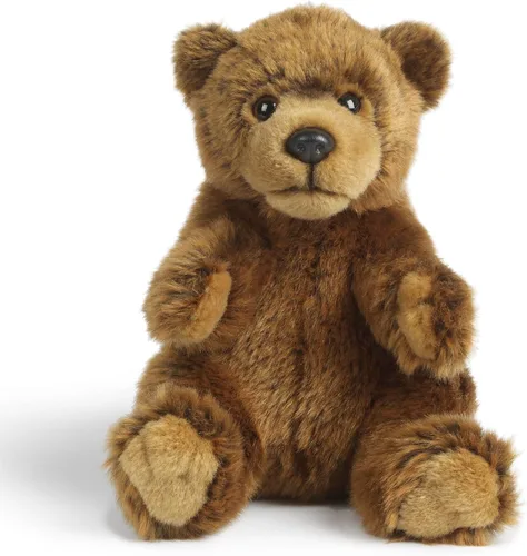 Living Nature Peluche de oso marrón | Animal esponjoso | Regalo de juguete suave para niños | 6 pulgadas