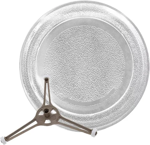 Miniatura 8 de Placa de vidrio para microondas de 9.6 pulgadas, kit de repuesto de placa de microondas con acoplador en Y y anillo giratorio redondo, placa