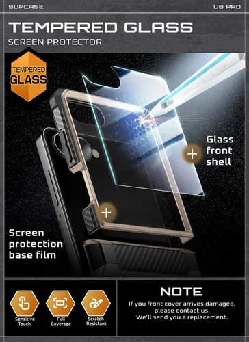 Miniatura 8 de SUPCASE Funda para Samsung Galaxy Z Flip 7 con soporte integrado y clip para cinturón (Unicorn Beetle Pro), [protección de bisagra]