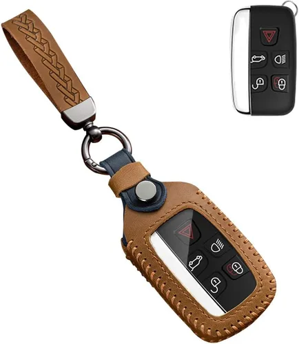 Miniatura 9 de SANRILY Funda para llave para Land Rover 2021 2020 sin llave, Negro
