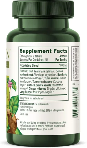 Miniatura 7 de Banyan Botanicals Organic Healthy Kapha – Suplemento herbario cálido y vigorizante – Apoya el movimiento sistémico, la energía física