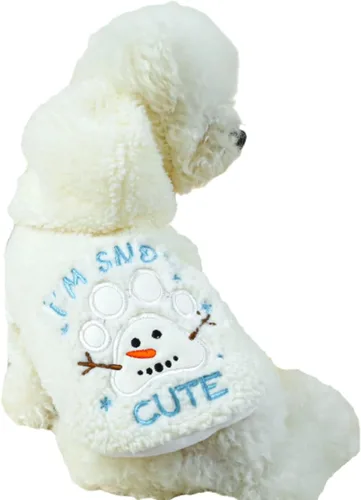 Suéter de Navidad para perro con capucha para perro, chaquetas para gatos, ropa para perro, ropa para perro, cálido, suave, acogedor, abrigo con
