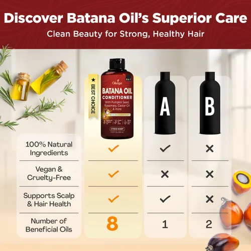 Miniatura 7 de Acondicionador de aceite de batana para el crecimiento del cabello, jugo de hoja de aloe vera, biotina, batana hondureña, jojoba, argán, semillas