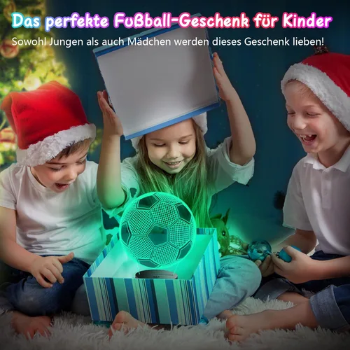 Miniatura 9 de Regalos de fútbol para niños de 8 a 12 años, lámpara de fútbol con ilusión 3D, regalos para niños, adolescentes, niños y niñas, 5, 6, 7, 8, 9, 10