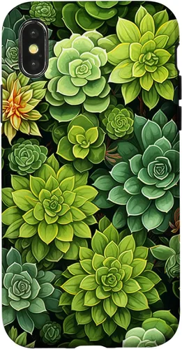 Miniatura 5 de Funda para iPhone 12 Pro Max Suculenta Plantas Botánicas Verde Floral Patrón Flor Cactus
