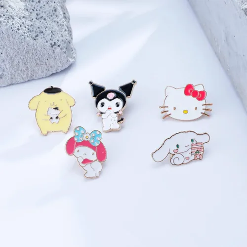 Miniatura 3 de Lindos pines de estilo gato de gatito con diseño de caricaturas, pines de solapa esmaltados para mochilas, Acero inoxidable, multicolorfantasía