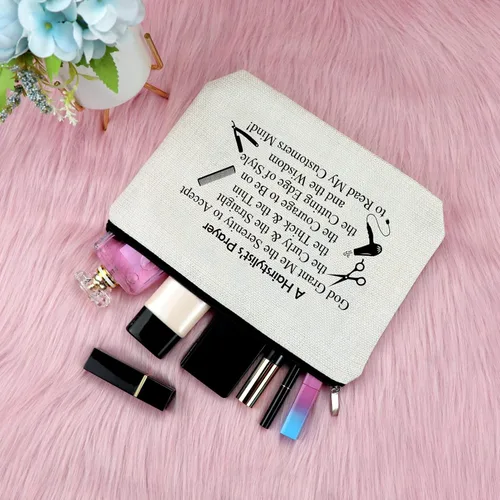 Miniatura 4 de Bolsa de maquillaje para mujer, regalo de agradecimiento para peluquería, bolsa de cosméticos, regalo para estilista, regalo de Navidad, bolsa