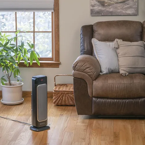 Miniatura 8 de Comfort Zone Calentador eléctrico de torre digital oscilante de 24 pulgadas con control remoto de función completa, termostato ajustable