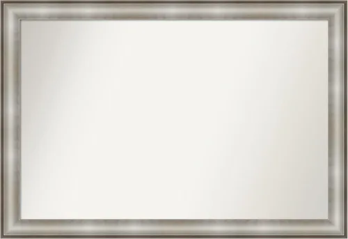 Miniatura 422 de Amanti Art Espejo de baño plateado para sobre fregadero, 28 x 47 pulgadas, espejo rectangular de plata imperial, marco de madera tradicional de gran