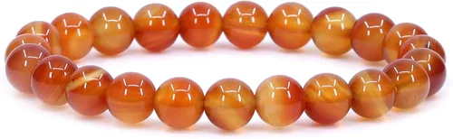 Miniatura 42 de Amandastone Pulsera elástica de cuentas redondas de 0.315 in con piedras preciosas naturales de 7 pulgadas