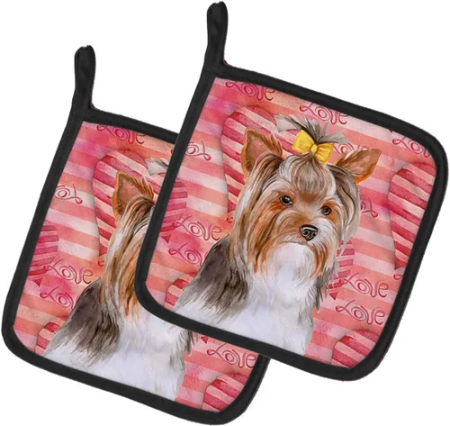Miniatura 208 de Caroline's Treasures BB9655PTHD - Juego de soportes para ollas de cocina resistentes al calor, almohadillas calientes para horno, 7 1/2 x 7 1/2