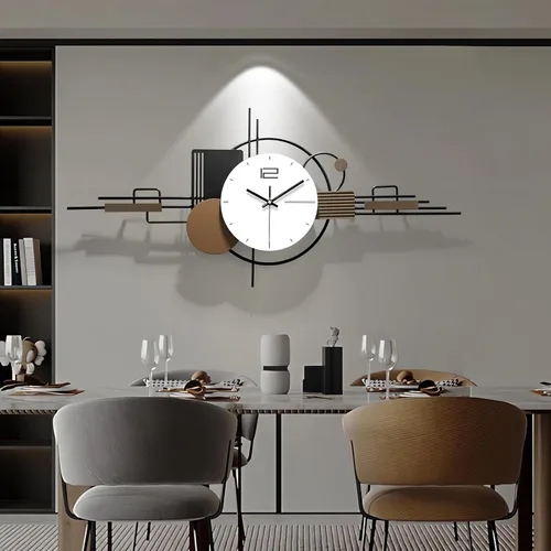 Miniatura 2 de Reloj de pared moderno para sala de estar, reloj de pared decorativo grande, reloj creativo silencioso que funciona con pilas, arte de pared