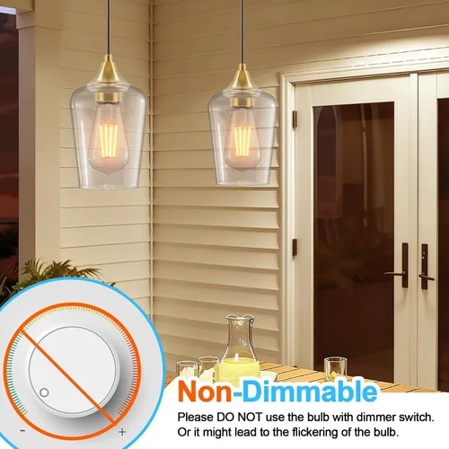 Miniatura 5 de Ralbay Bombillas LED Edison ST48 vintage equivalentes a 60 vatios, paquete de 6, luz blanca natural brillante de 4500 K, bombillas de filamento LED