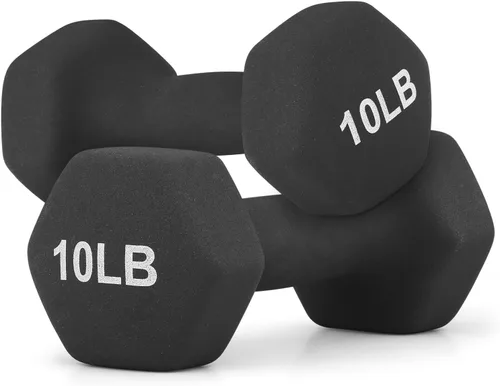 MADOG - Juego de mancuernas hexagonales con revestimiento de neopreno antideslizante para equipo de gimnasio en casa, entrenamiento de fuerza