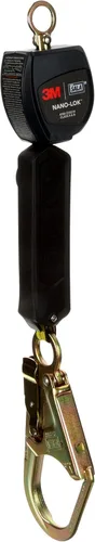 Miniatura 10 de 3M DBI-SALA Nano-Lok 3101365 - Cuerda de vida autoretráctil, 9 pies, malla de poliéster Dynema de 3/4 pulgadas, gancho de amarre, lazo de anclaje