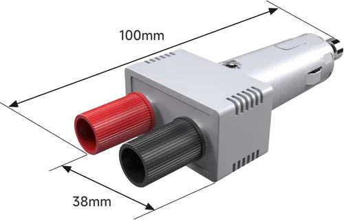 Miniatura 2 de Goupchn Enchufe de encendedor de cigarrillos macho a doble hembra de 0.157 in hembra adaptador de cargador de coche 12V 10A con cables
