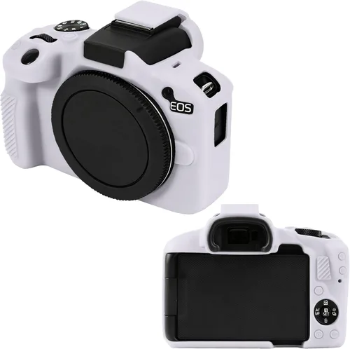 Miniatura 9 de Leayjeen Funda protectora de silicona compatible con cámara Canon EOSR50, carcasa protectora de silicona suave para cámara R50, con cubierta