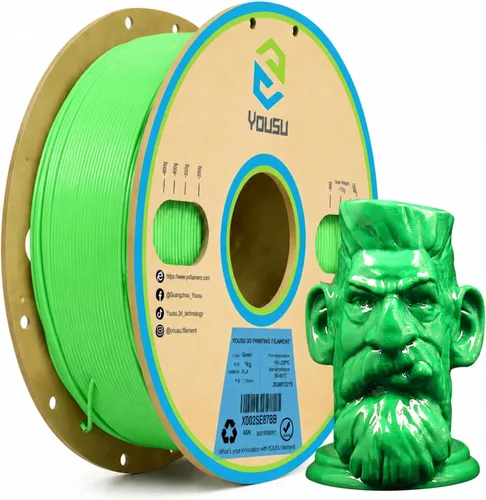 Miniatura 12 de Yousu filamento PVA de 1.75mm, filamento de soporte soluble en agua para impresora 3D, 0.5kg, PVA natural, se ablanda en temperatura de agua