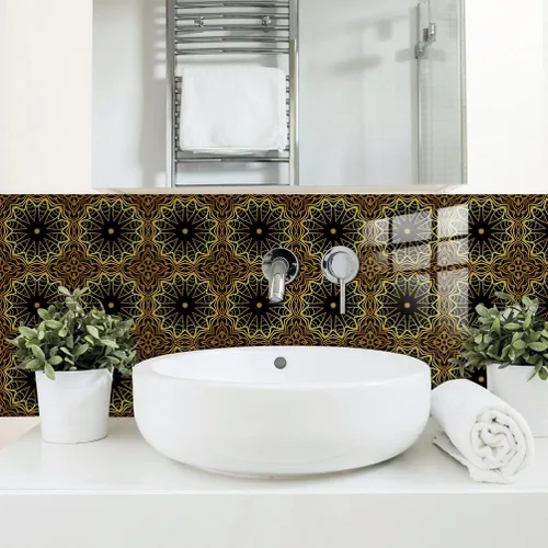 Miniatura 9 de 10 hojas de calcomanías para azulejos de 6 x 6 pulgadas, vinilo impermeable para cocina, baño, ducha, decoración de pared