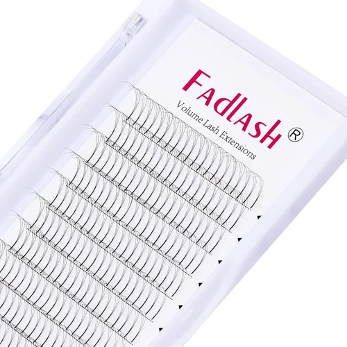 Miniatura 20 de Extensiones de pestañas postizas en abanico 10D Extensiones de pestañas postizas prefabricadas 0.05 0.07 de grosor Extensiones de pestañas postizas