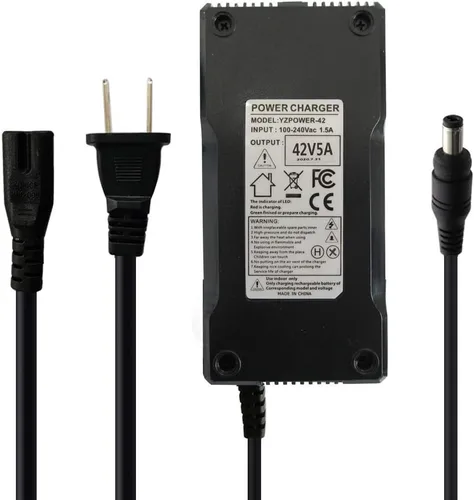 Miniatura 2 de Cargador de batería de 42V 5A para batería de iones de litio de 36V con enchufe DC 0.217 x 0.098 in/0.217 x 0.083 in